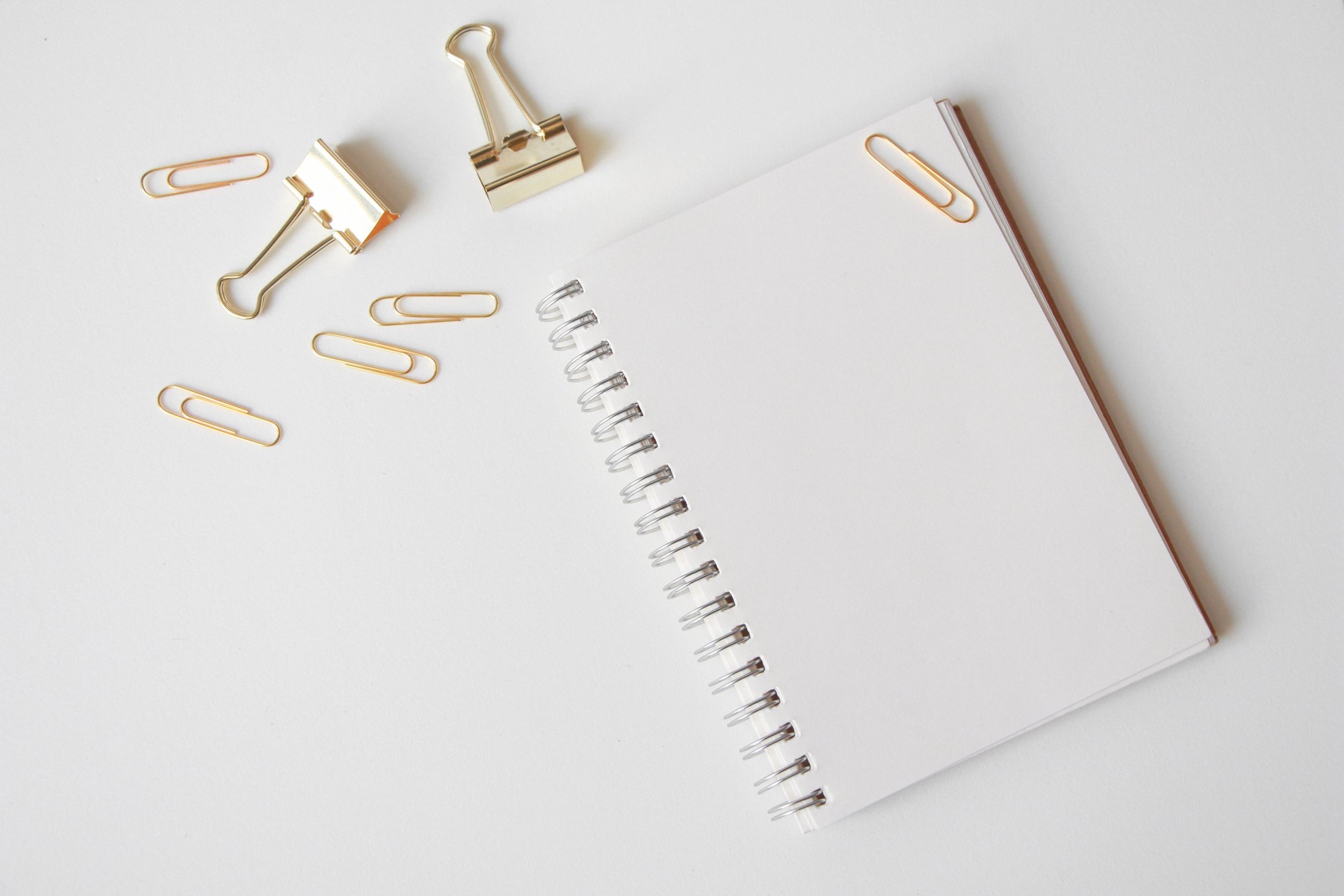 Notebook with Gold Clips 